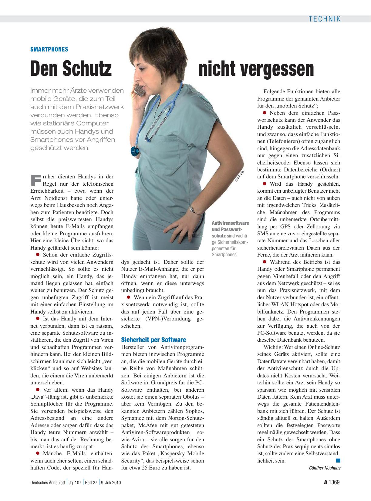 Vorschauseite 1: Smartphones: Den Schutz nicht vergessen