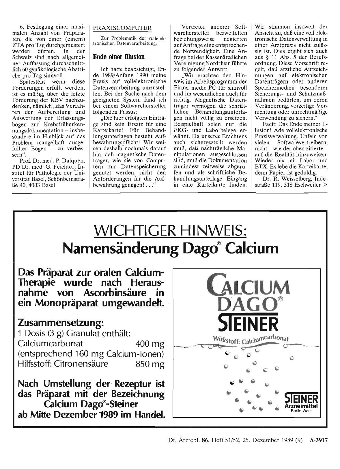 Vorschauseite 1: PRAXISCOMPUTER: Ende einer Illusion