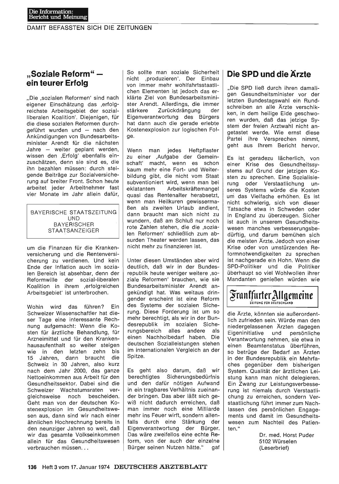 Vorschauseite 1: Die SPD und die Ärzte