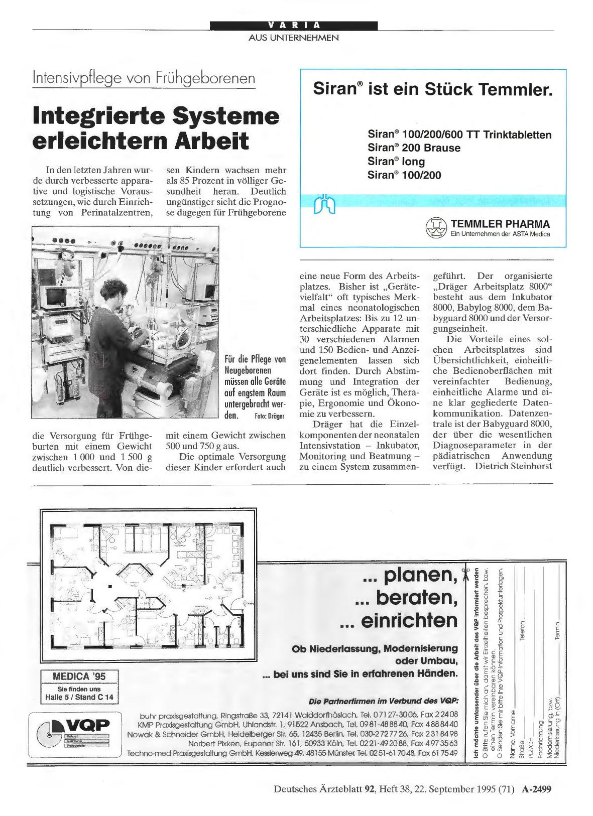 Vorschauseite 1: Intensivpflege von Frühgeborenen: Integrierte Systeme erleichtern Arbeit