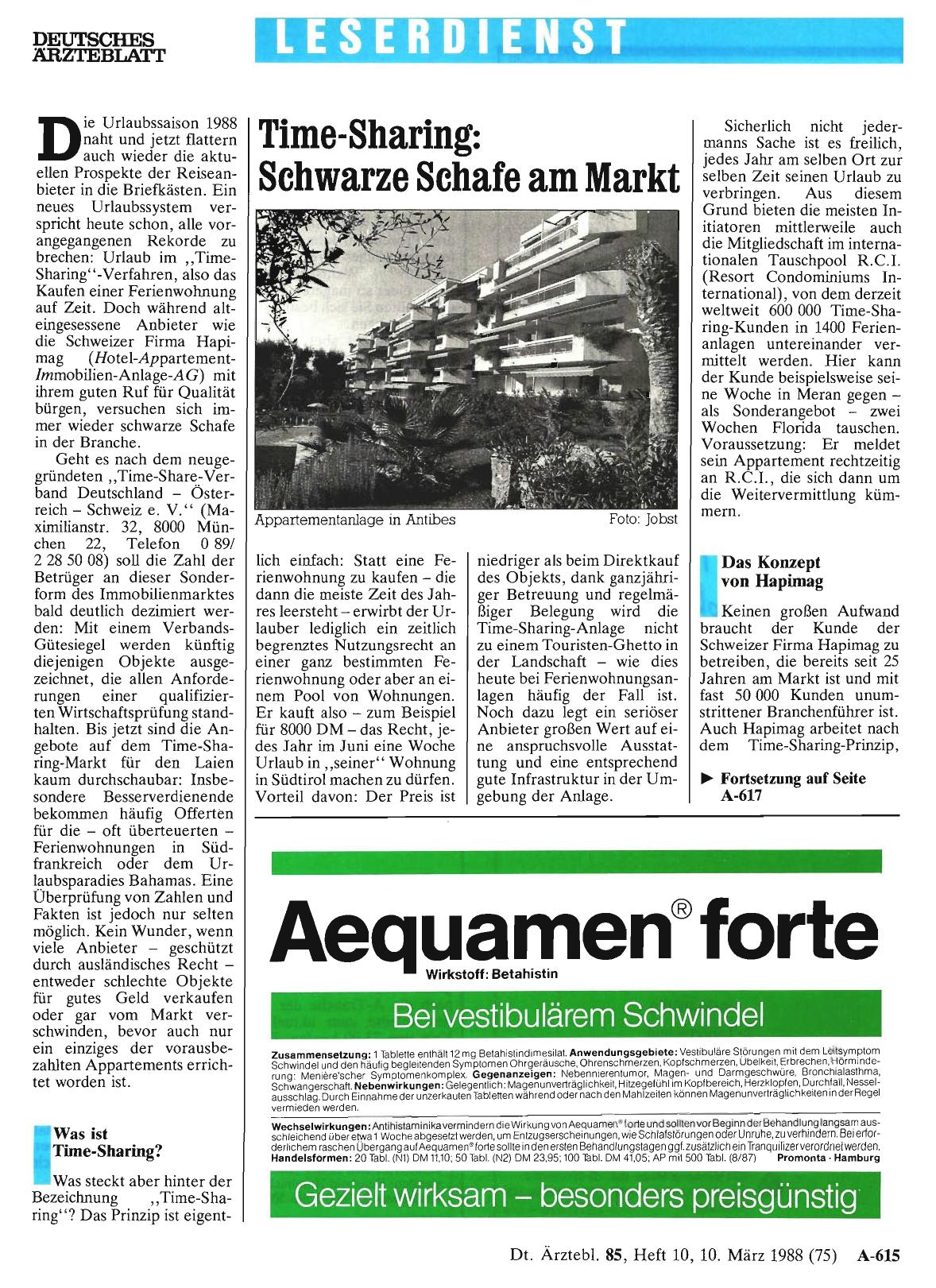Vorschauseite 1: Time-Sharing: Schwarze Schafe am Markt