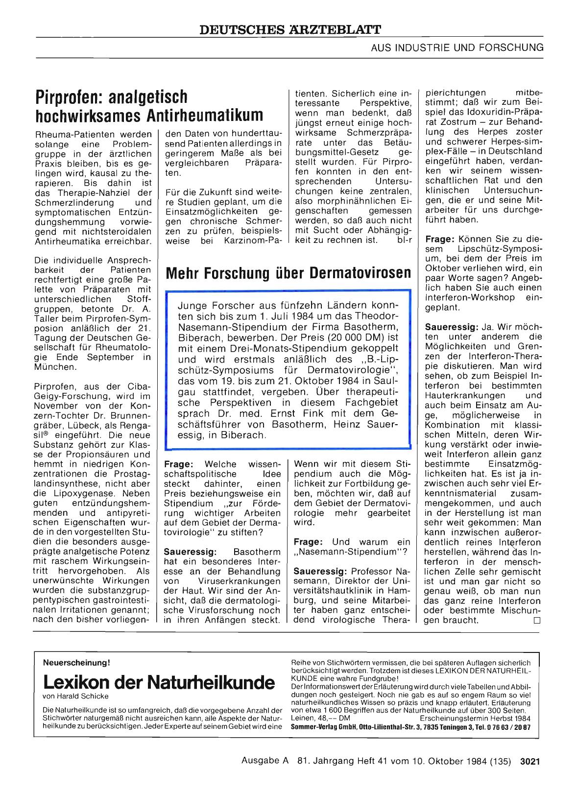 Vorschauseite 1: Mehr Forschung über Dermatovirosen