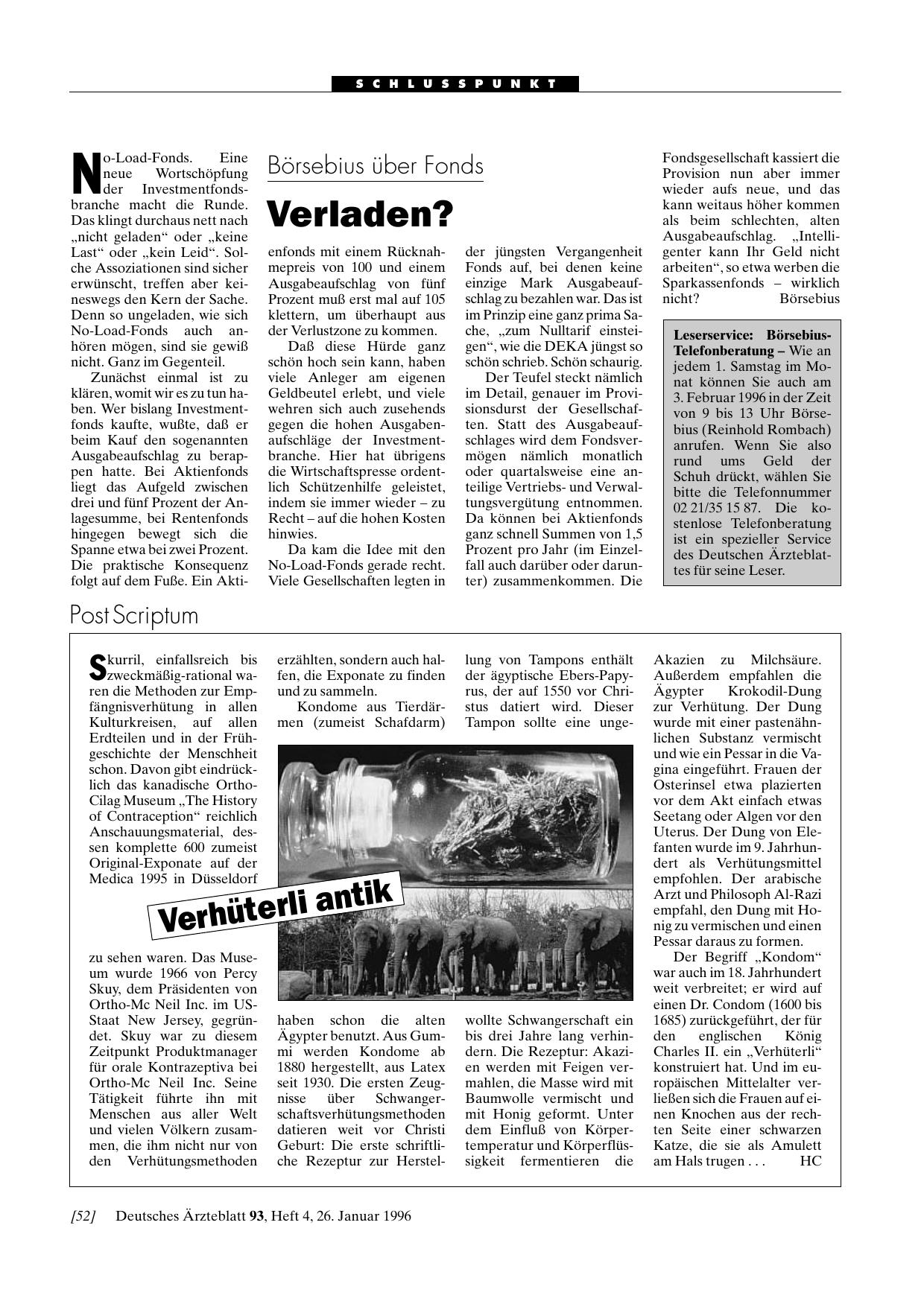 Vorschauseite 1: Börsebius über Fonds: Verladen?