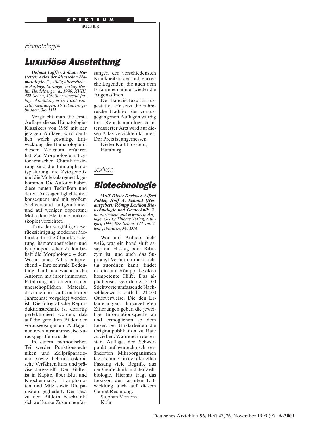 Vorschauseite 1: Römpp Lexikon Biotechnologie und Gentechnik