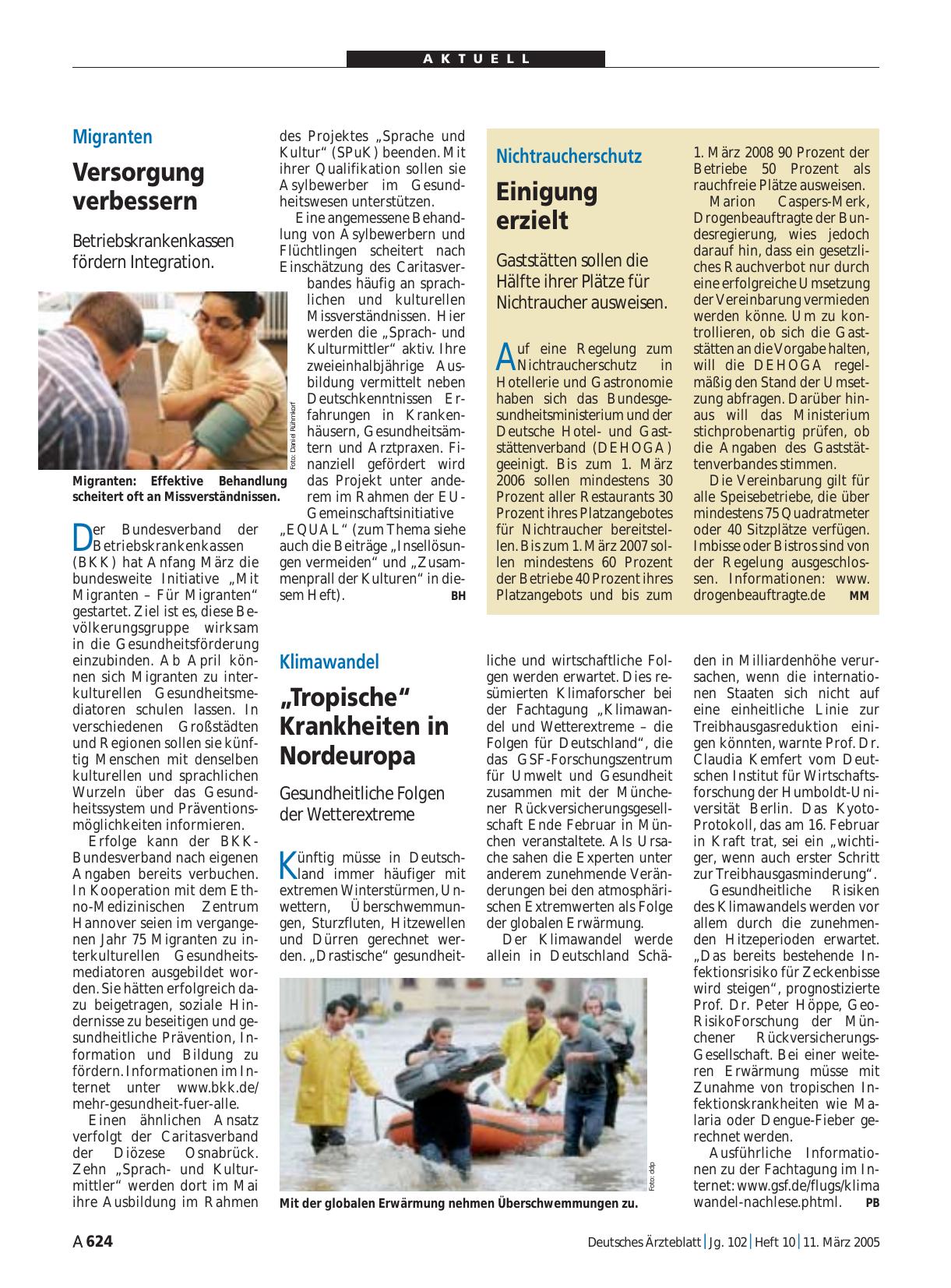 Vorschauseite 1: Migranten: Versorgung verbessern