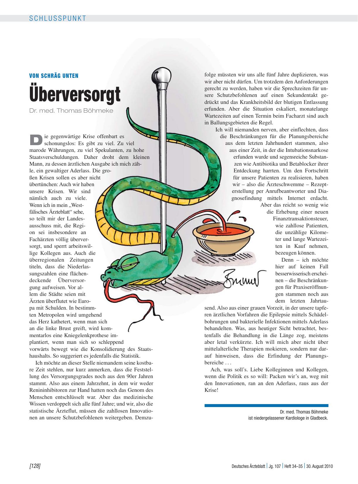Vorschauseite 1: Von Schräg unten: Überversorgt