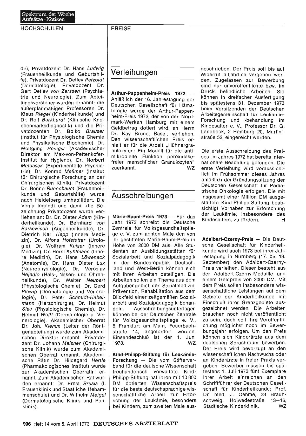 Vorschauseite 1: Ausschreibungen