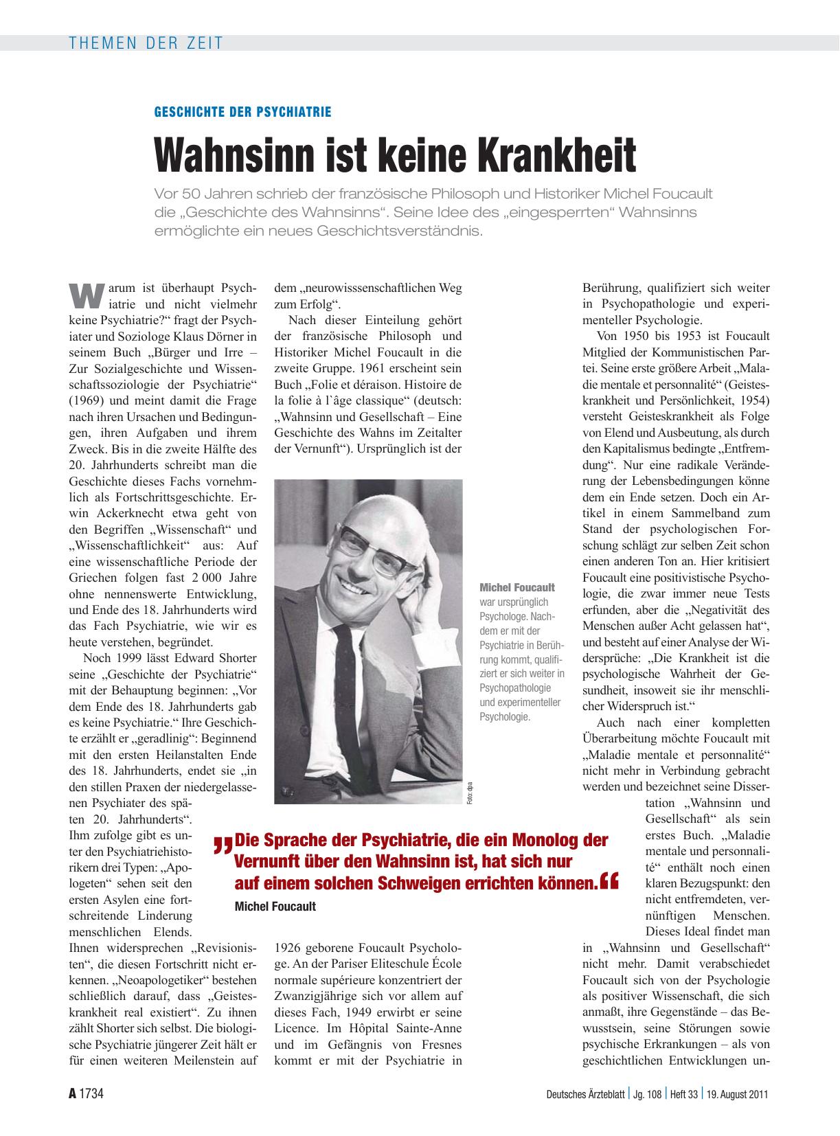 Vorschauseite 1: Geschichte der Psychiatrie: Wahnsinn ist keine Krankheit