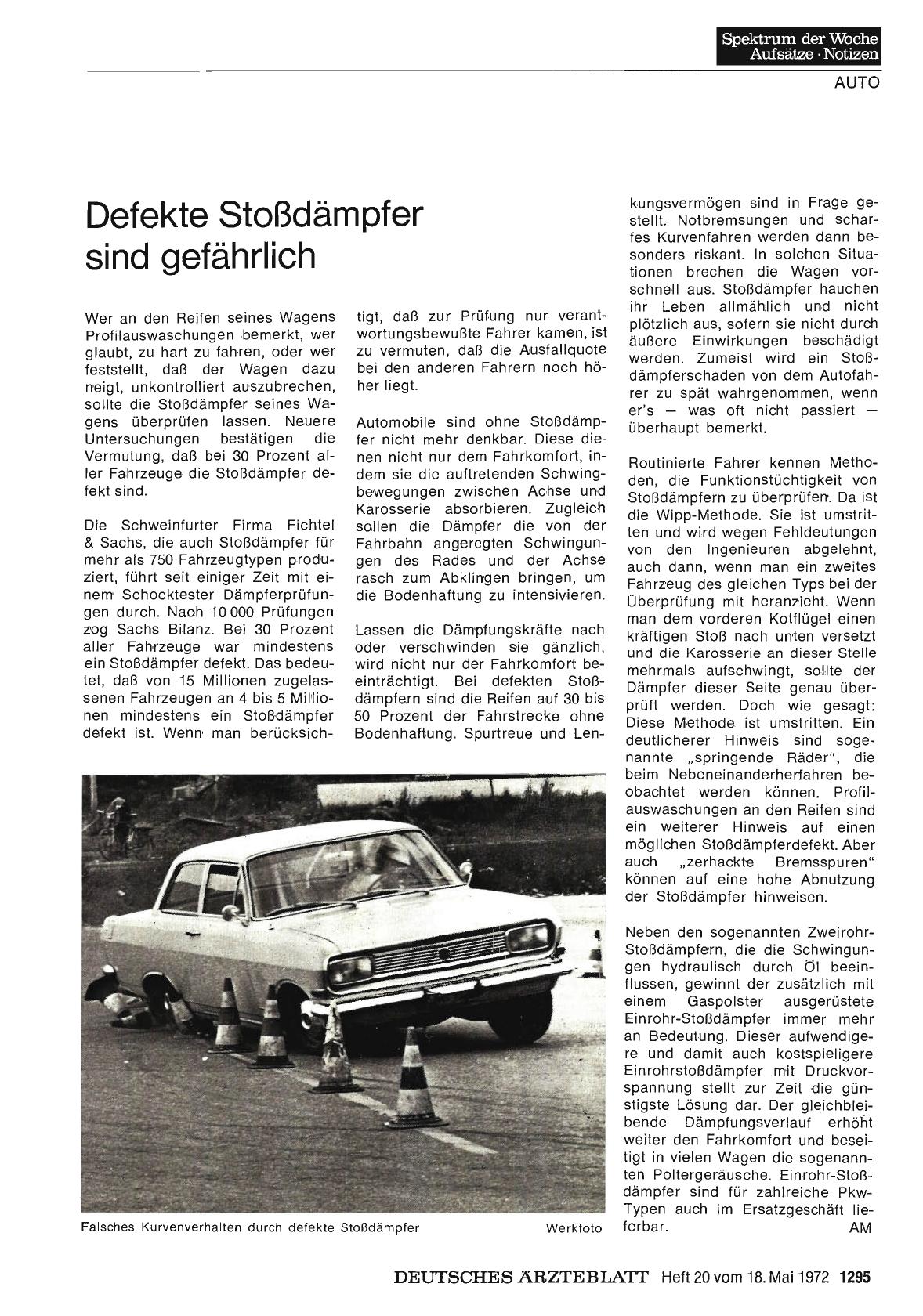 Vorschauseite 1: Defekte Stoßdämpfer sind gefährlich