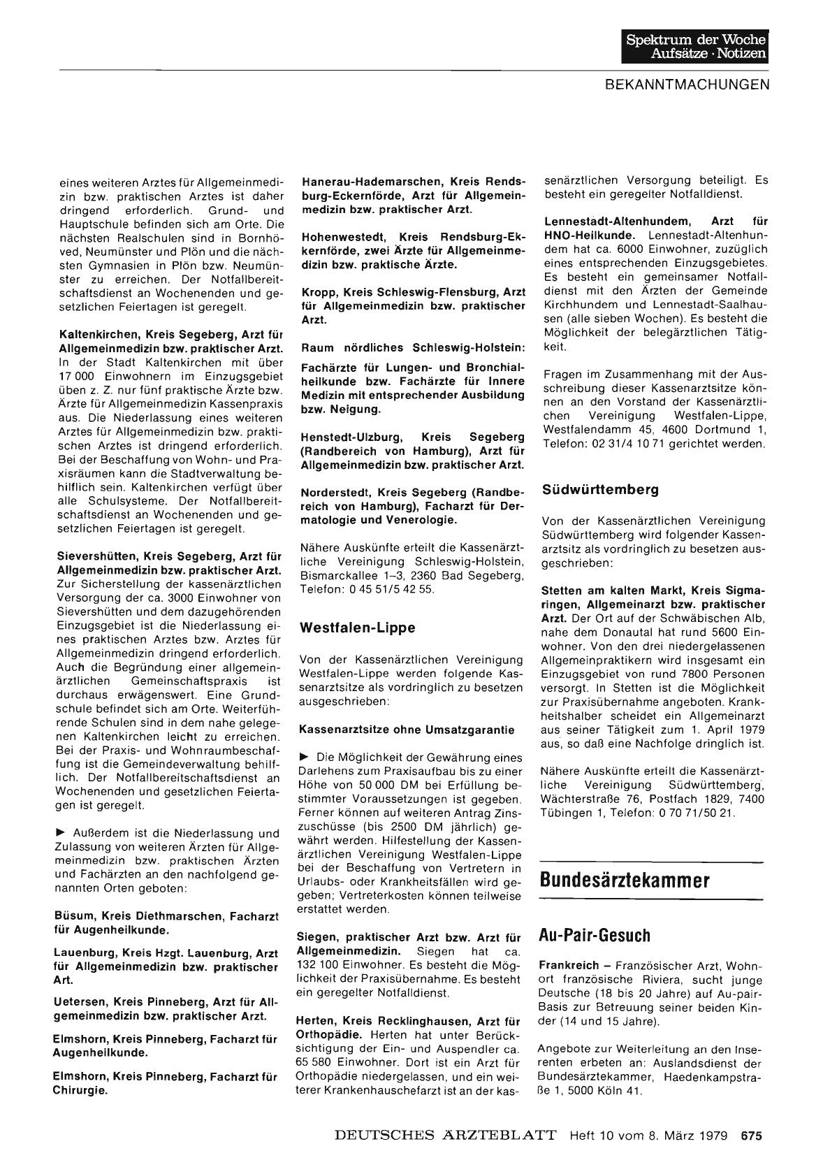 Vorschauseite 1: Bundesärztekammer
