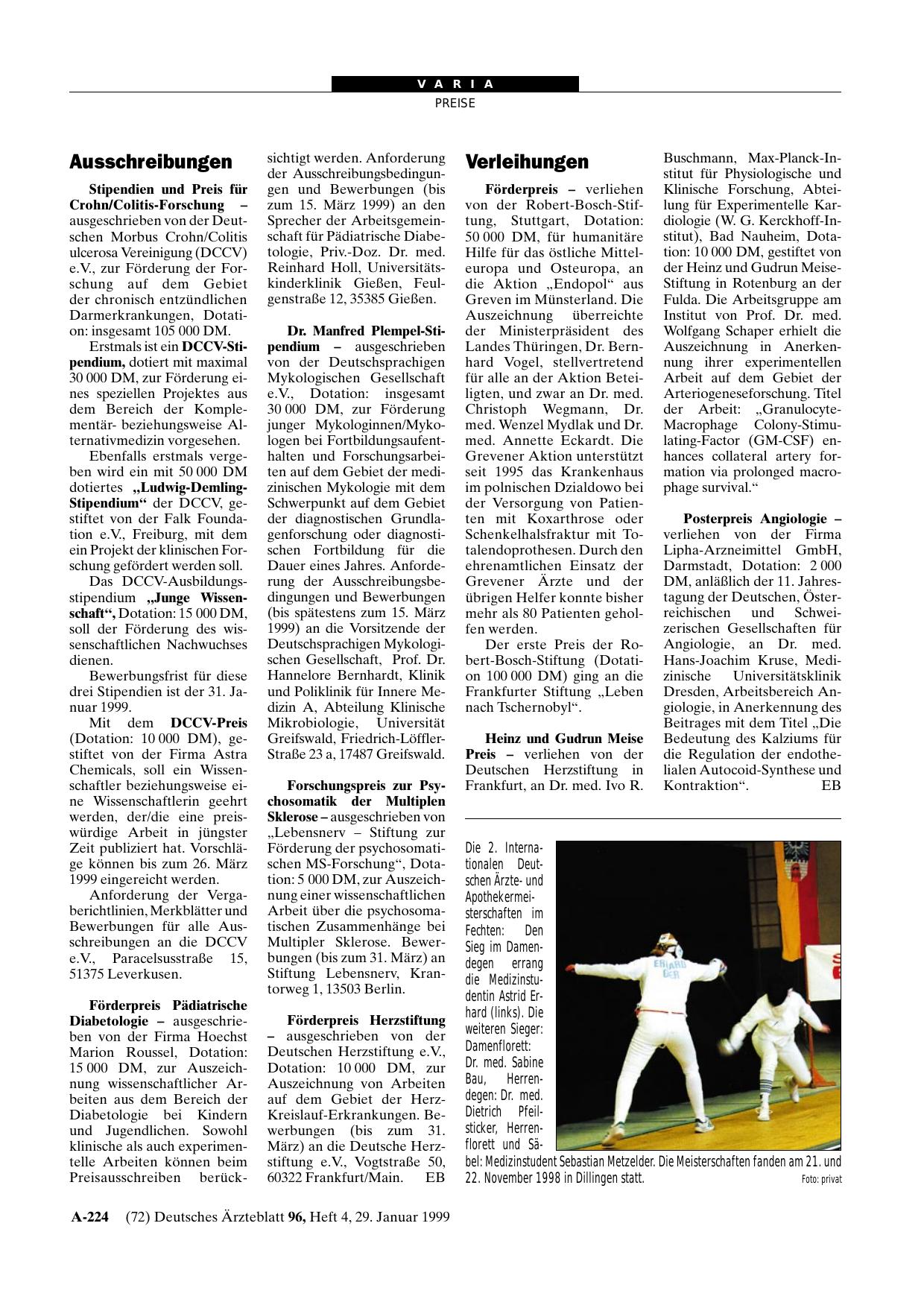 Vorschauseite 1: Ausschreibungen