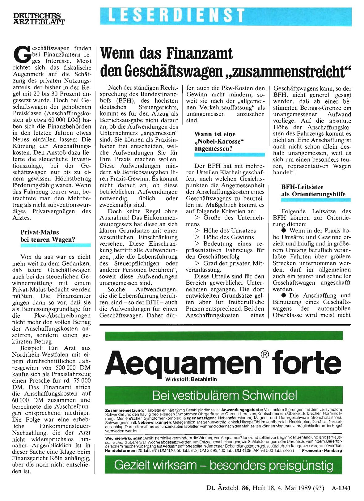 Vorschauseite 1: Wenn das Finanzamt den Geschäftswagen „zusammenstreicht“