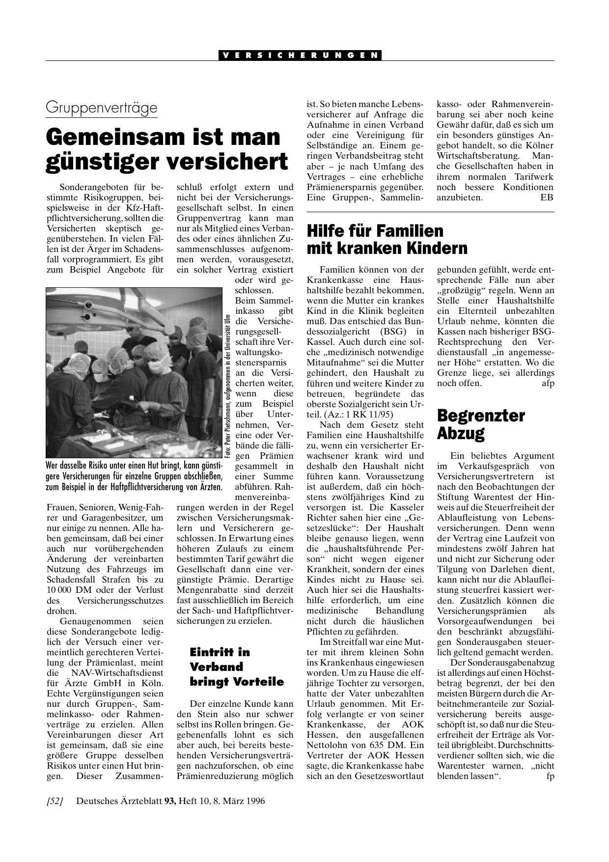 Vorschauseite 1: Hilfe für Familien mit kranken Kindern