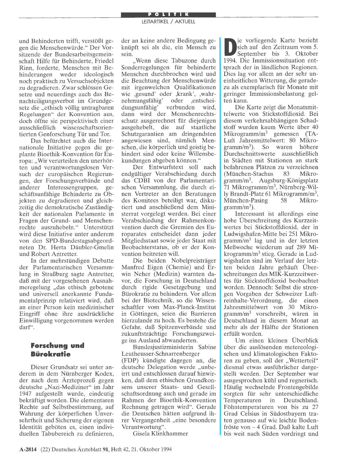 Vorschauseite 1: Immissionskarte ( 19): Stickstoffdioxid im September