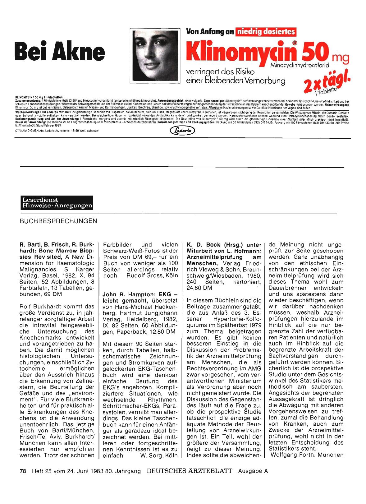 Vorschauseite 1: R. Bartl, B. Frisch, R. Burkhardt: Bone Marrow Biopsies Revisited, A New Dimension for Haematologic Malignancies,
