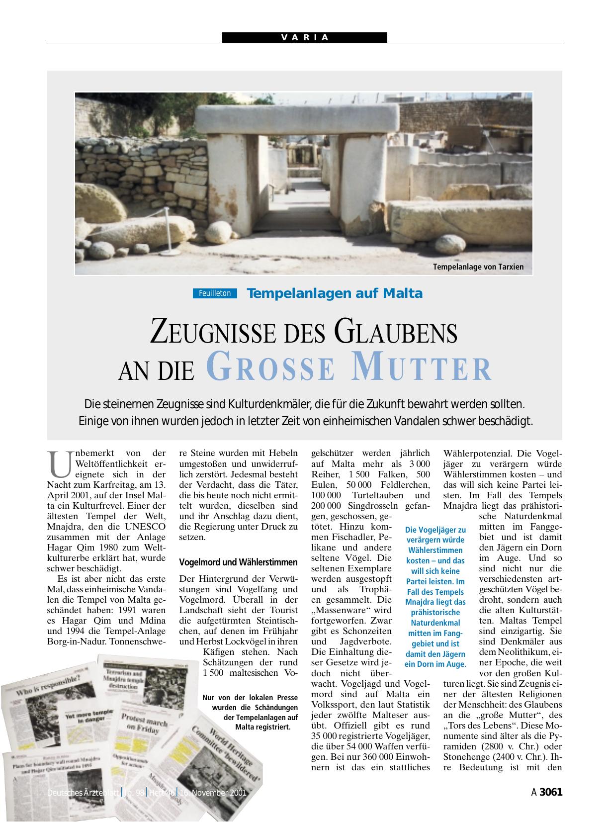 Vorschauseite 1: Tempelanlagen auf Malta: Zeugnisse des Glaubens an die Grosse Mutter