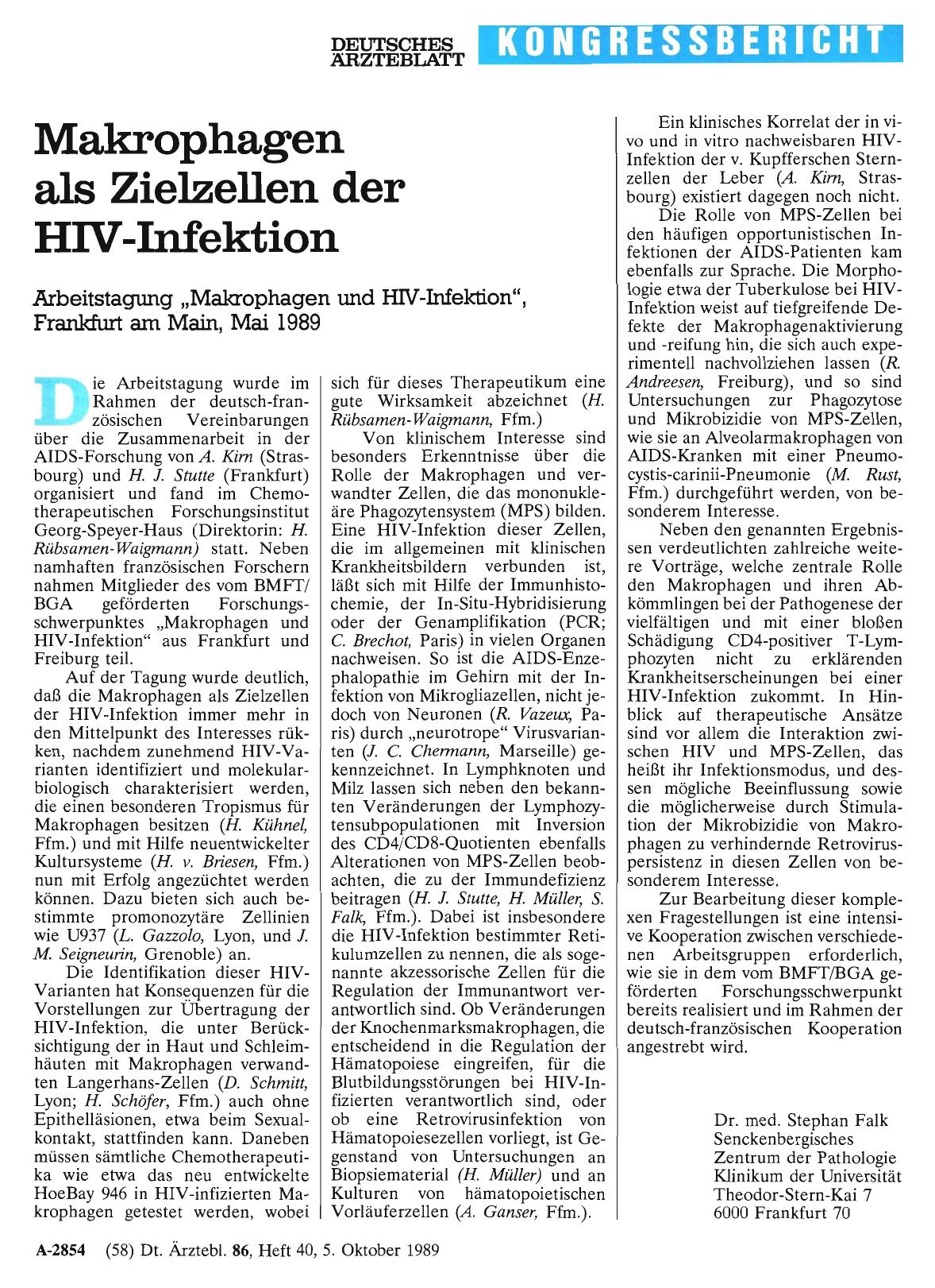 Vorschauseite 1: Makrophagen als Zielzellen der HIV-Infektion
