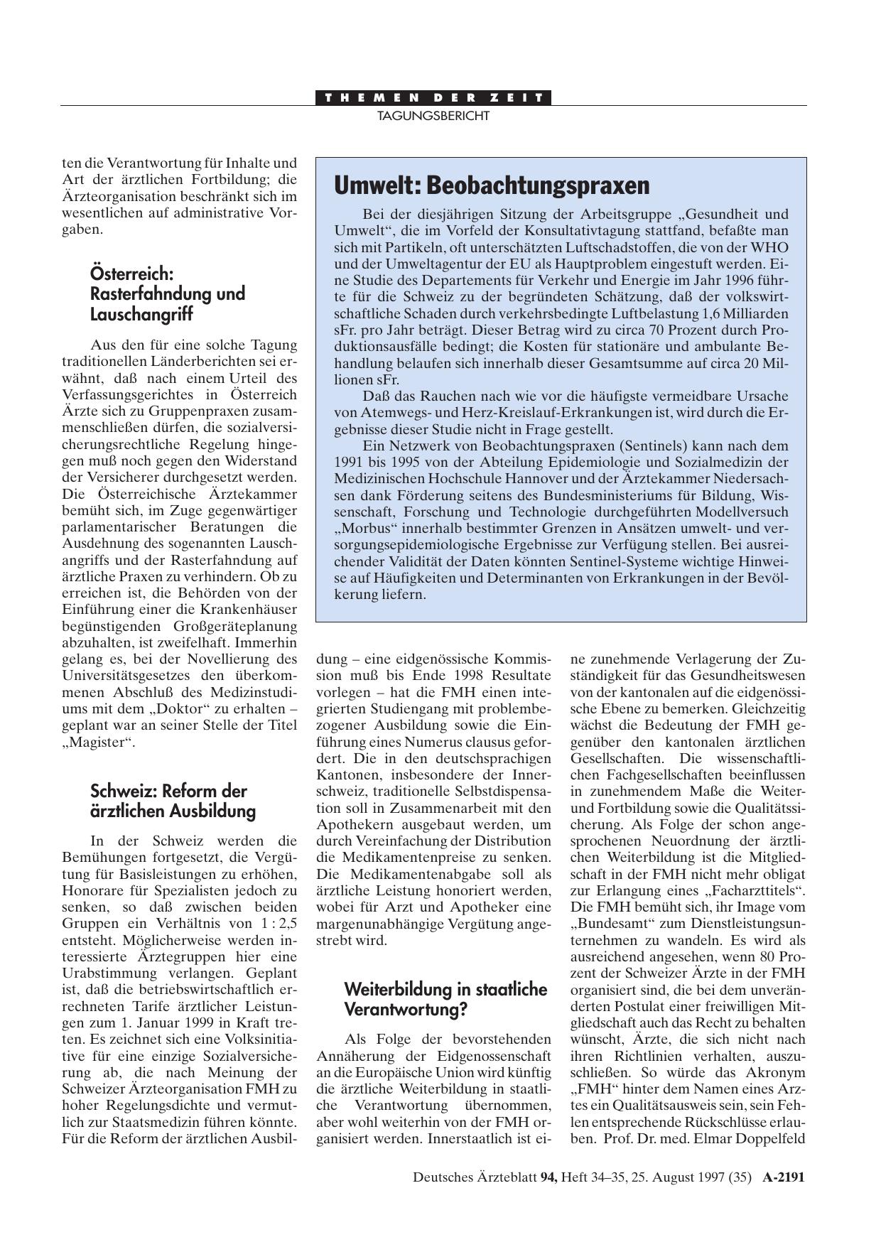 Vorschauseite 1: Umwelt: Beobachtungspraxen