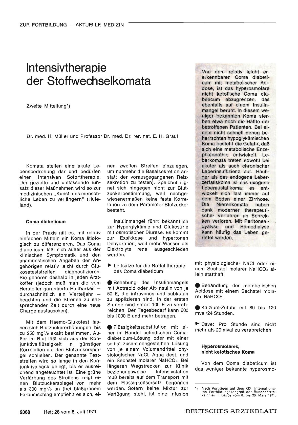 Vorschauseite 1: Intensivtherapie der Stoffwechselkomata