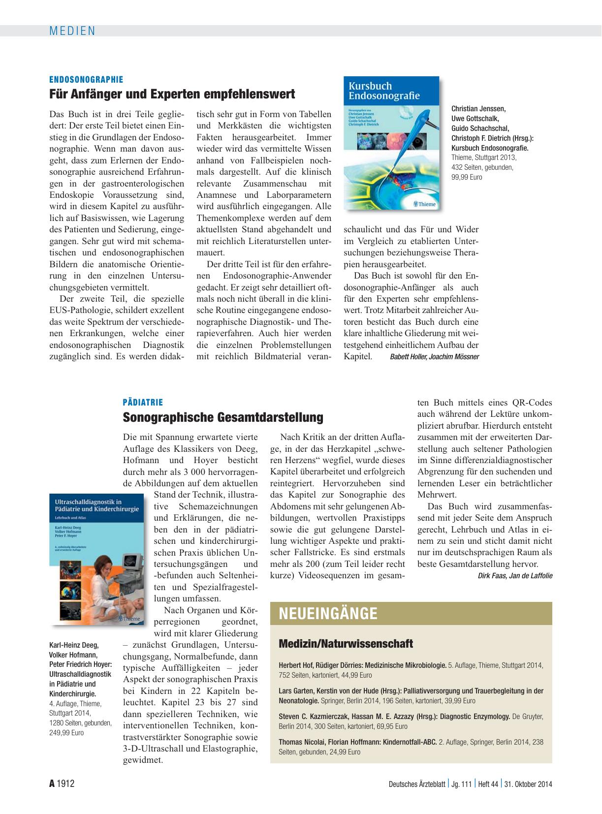 Vorschauseite 1: Neueingänge