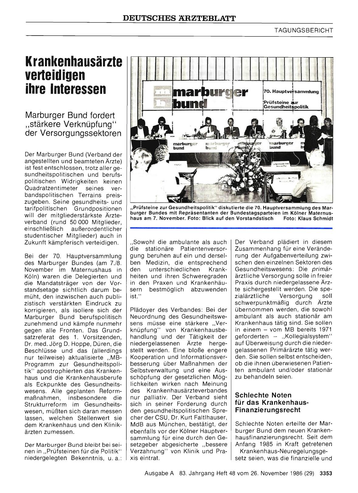 Vorschauseite 1: Krankenhausärzte verteidigen ihre Interessen