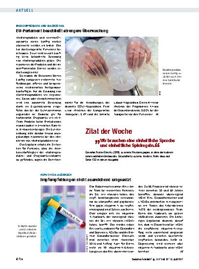 Vorschauseite 1: Hepatitis-A-Ausbruch: Impfempfehlungen nicht ausreichend umgesetzt