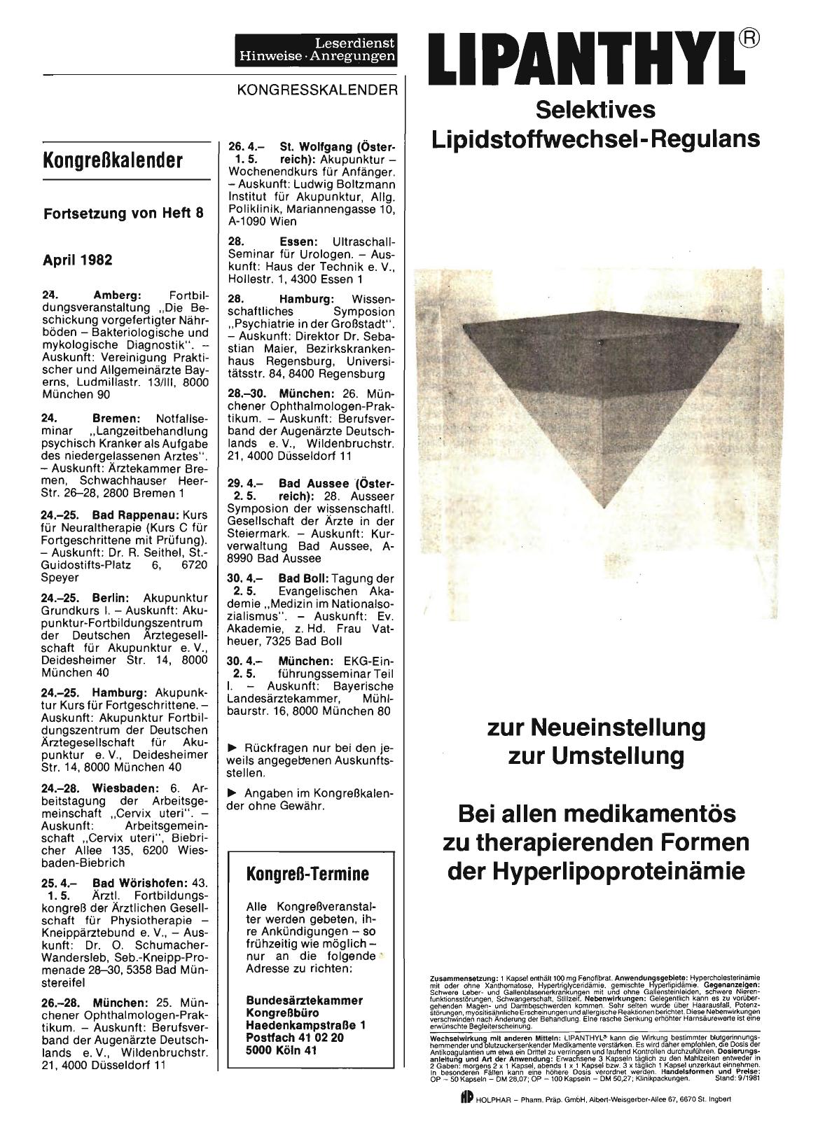 Vorschauseite 1: Kongreßkalender