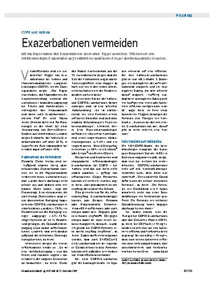 Vorschauseite 1: COPD und Asthma: Exazerbationen vermeiden