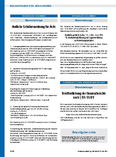 Vorschauseite 1: Bekanntgaben online
