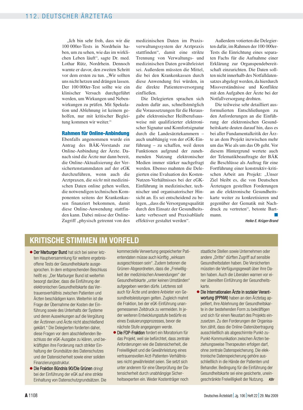 Vorschauseite 1: Kritische Stimmen im Vorfeld