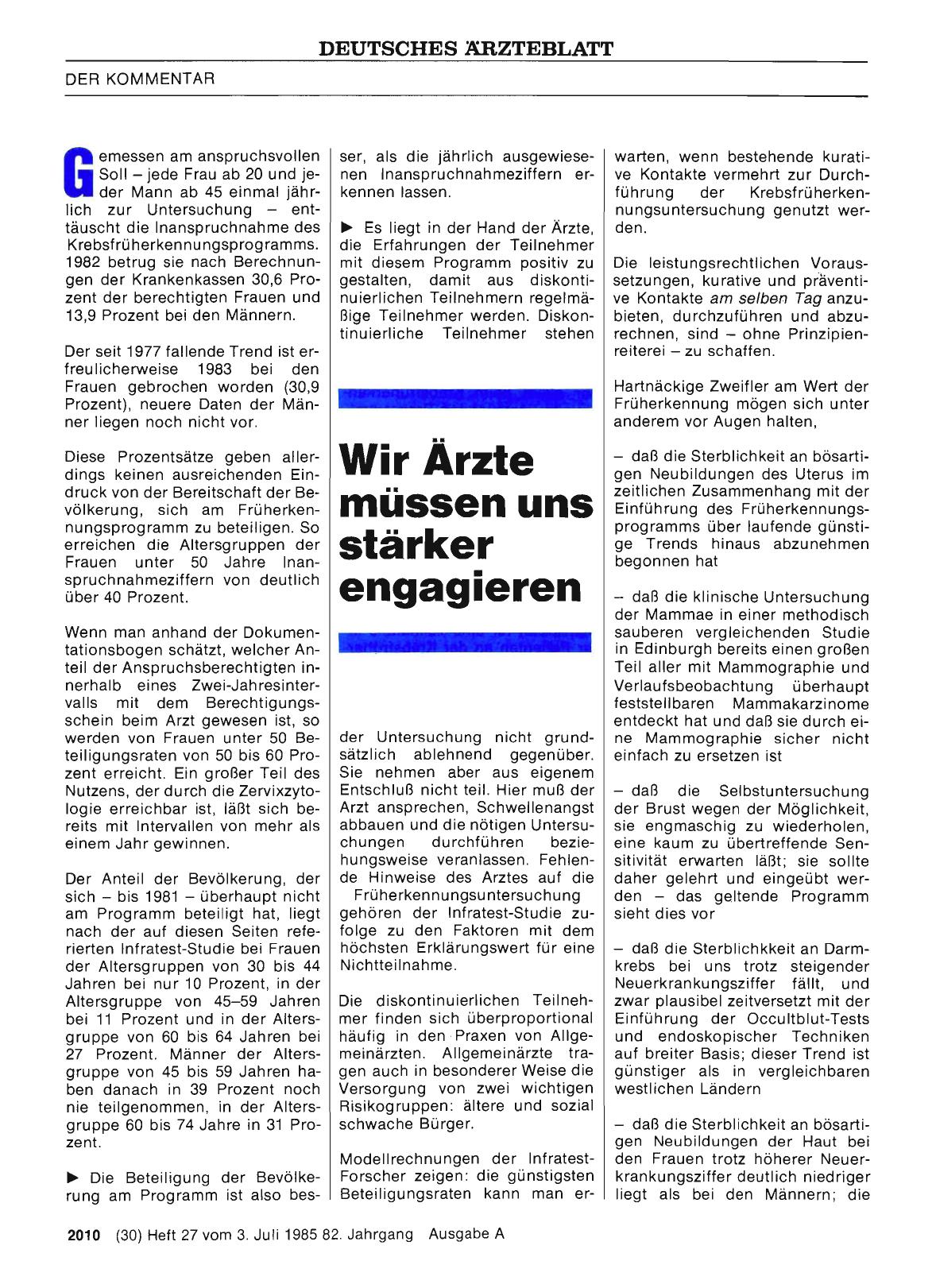 Vorschauseite 1: Wir Ärzte müssen uns stärker engagieren