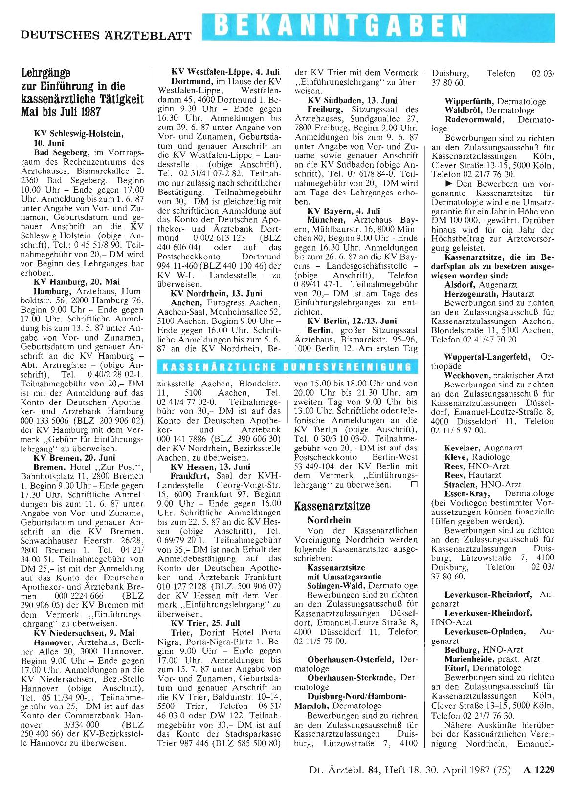 Vorschauseite 1: Kassenarztsitze