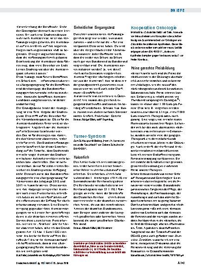 Vorschauseite 1: Kooperation Onkologie: Keine gerechte Preisbildung