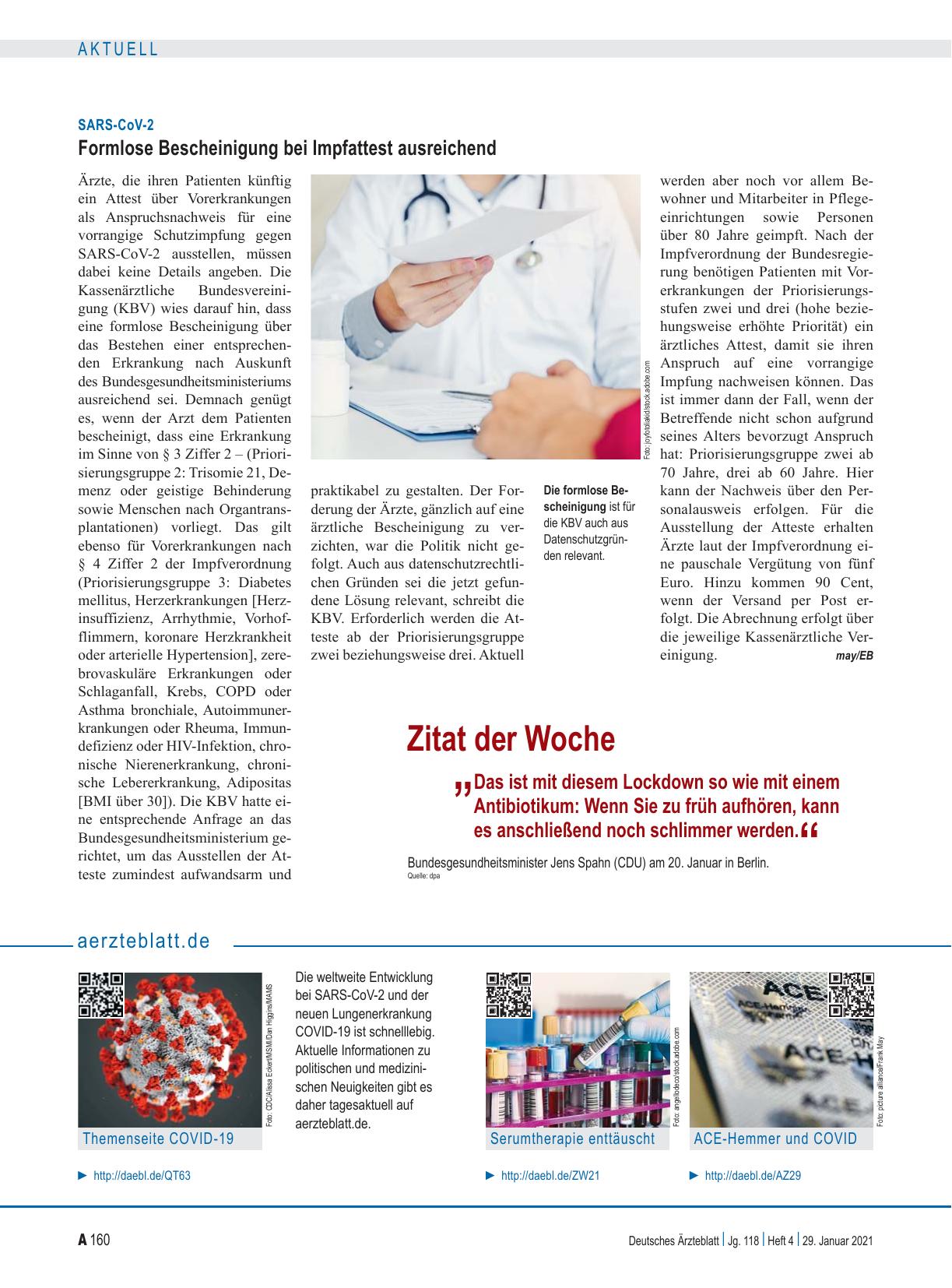 Vorschauseite 1: Zitat der Woche