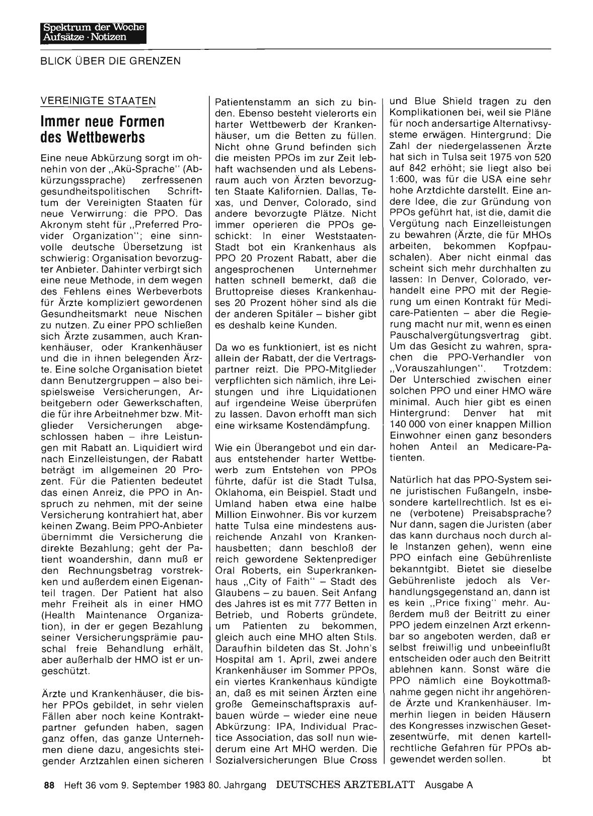 Vorschauseite 1: Vereinigte Staaten: Immer neue Formen des Wettbewerbs