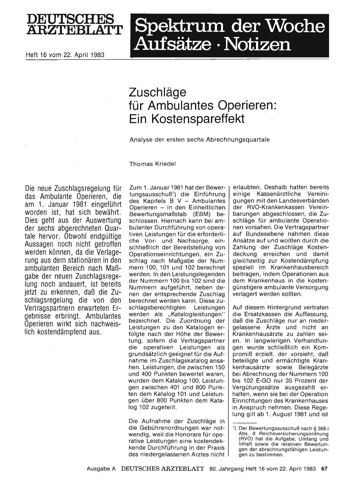 Vorschauseite 1: Zuschläge für Ambulantes Operieren: Ein Kostenspareffekt