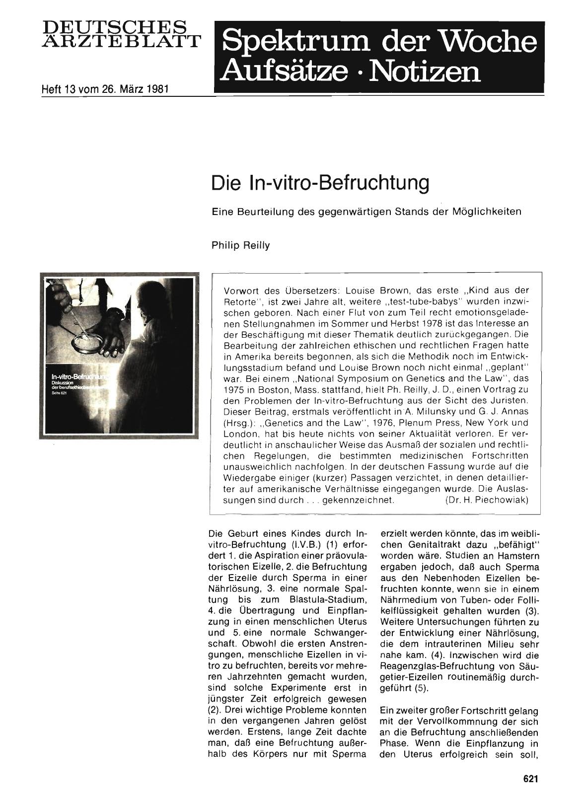 Vorschauseite 1: Die In-vitro-Befruchtung