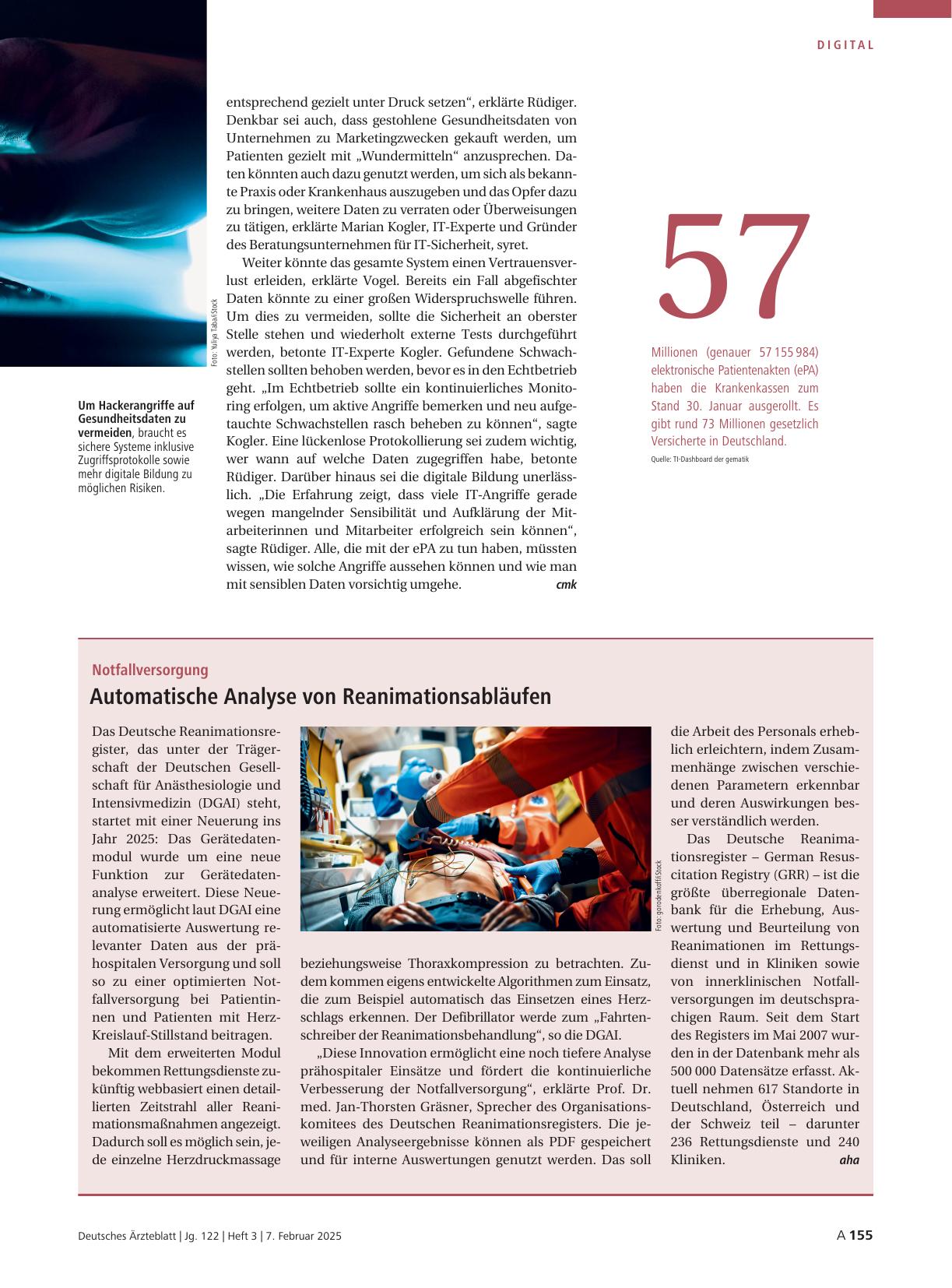 Vorschauseite 1: Notfallversorgung: Automatische Analyse von Reanimationsabläufen