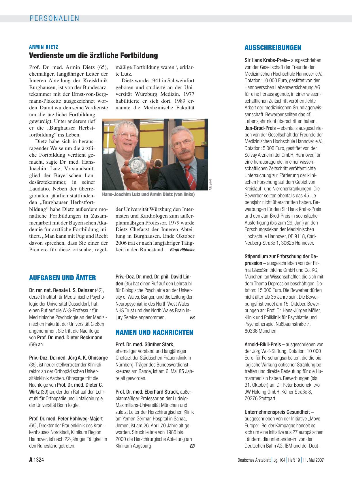 Vorschauseite 1: Ausschreibungen