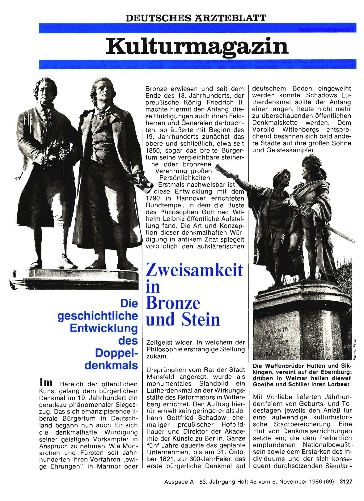 Vorschauseite 1: Zweisamkeit in Bronze und Stein