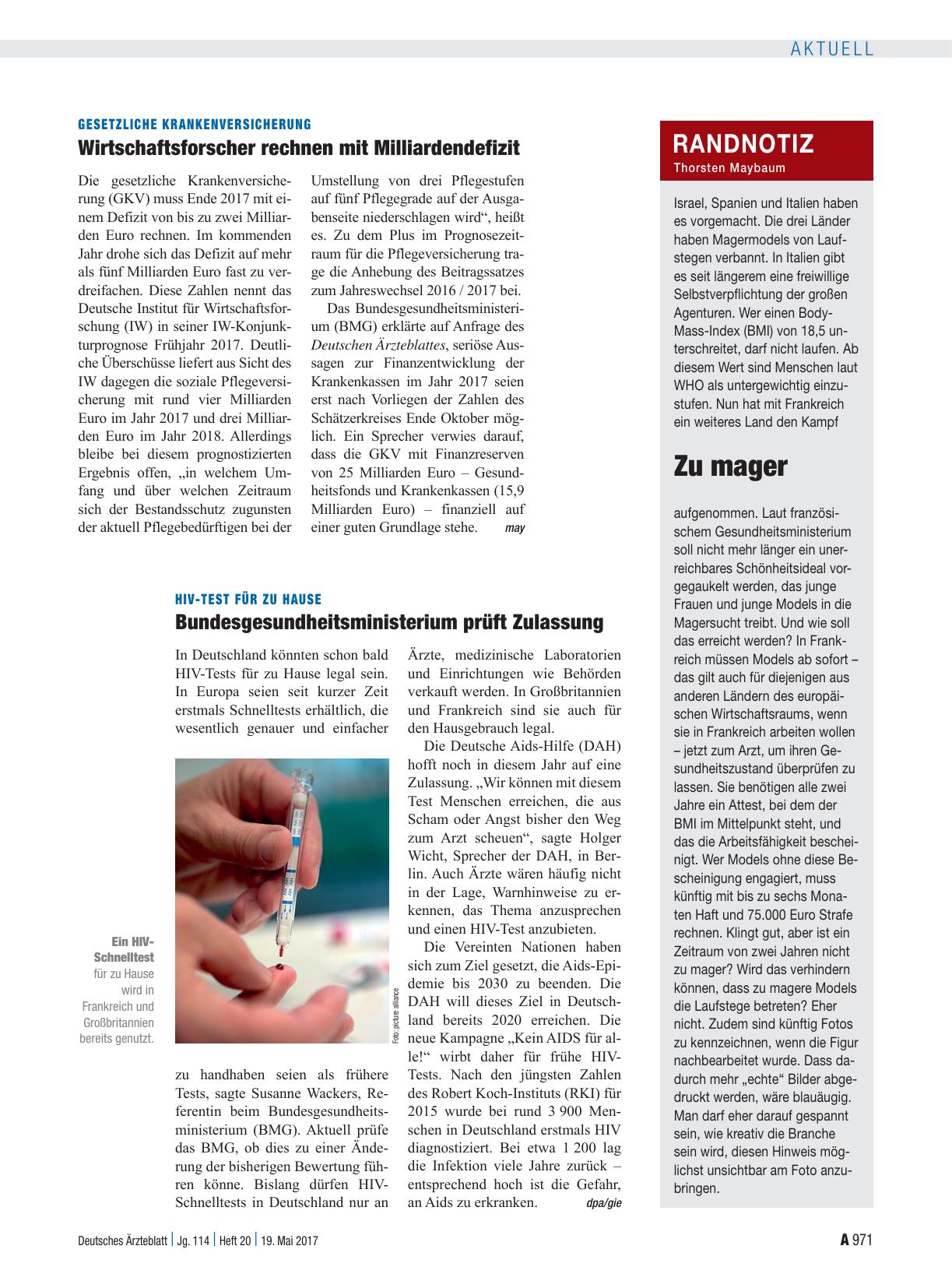 Vorschauseite 1: Randnotiz: Zu mager