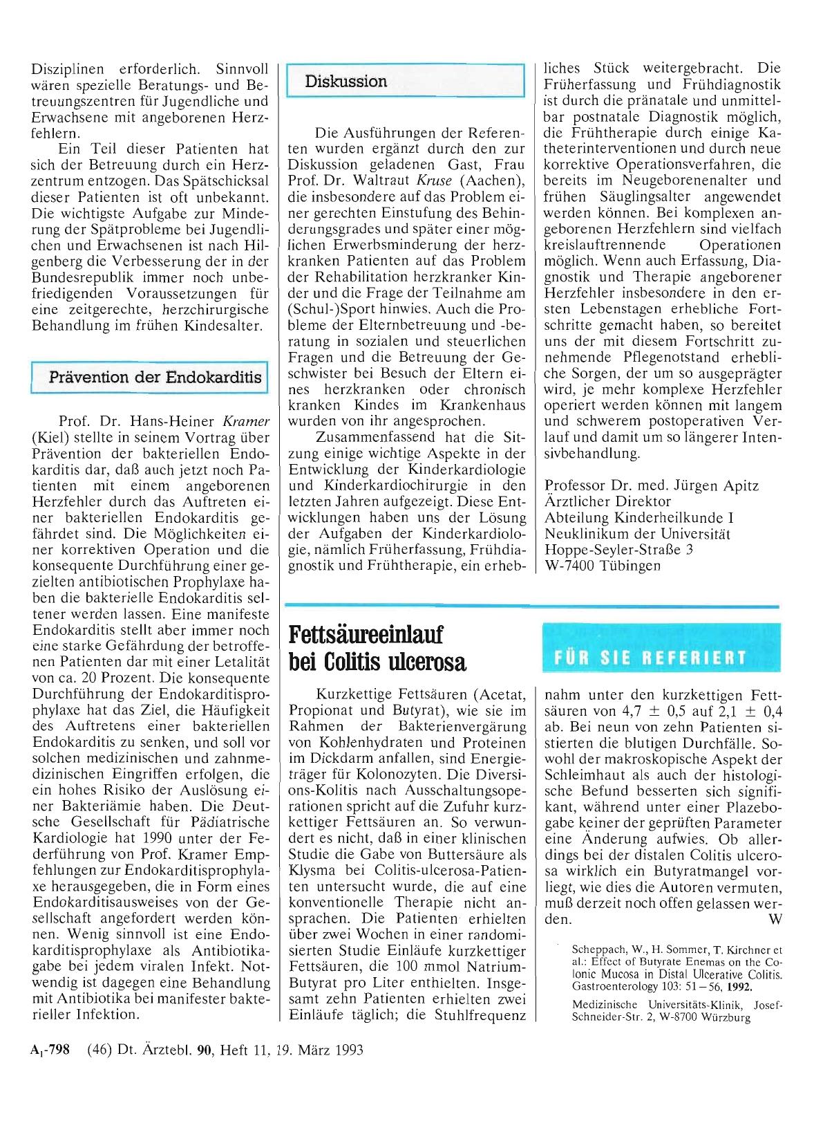 Vorschauseite 1: Fettsäureeinlauf bei Colitis ulcerosa