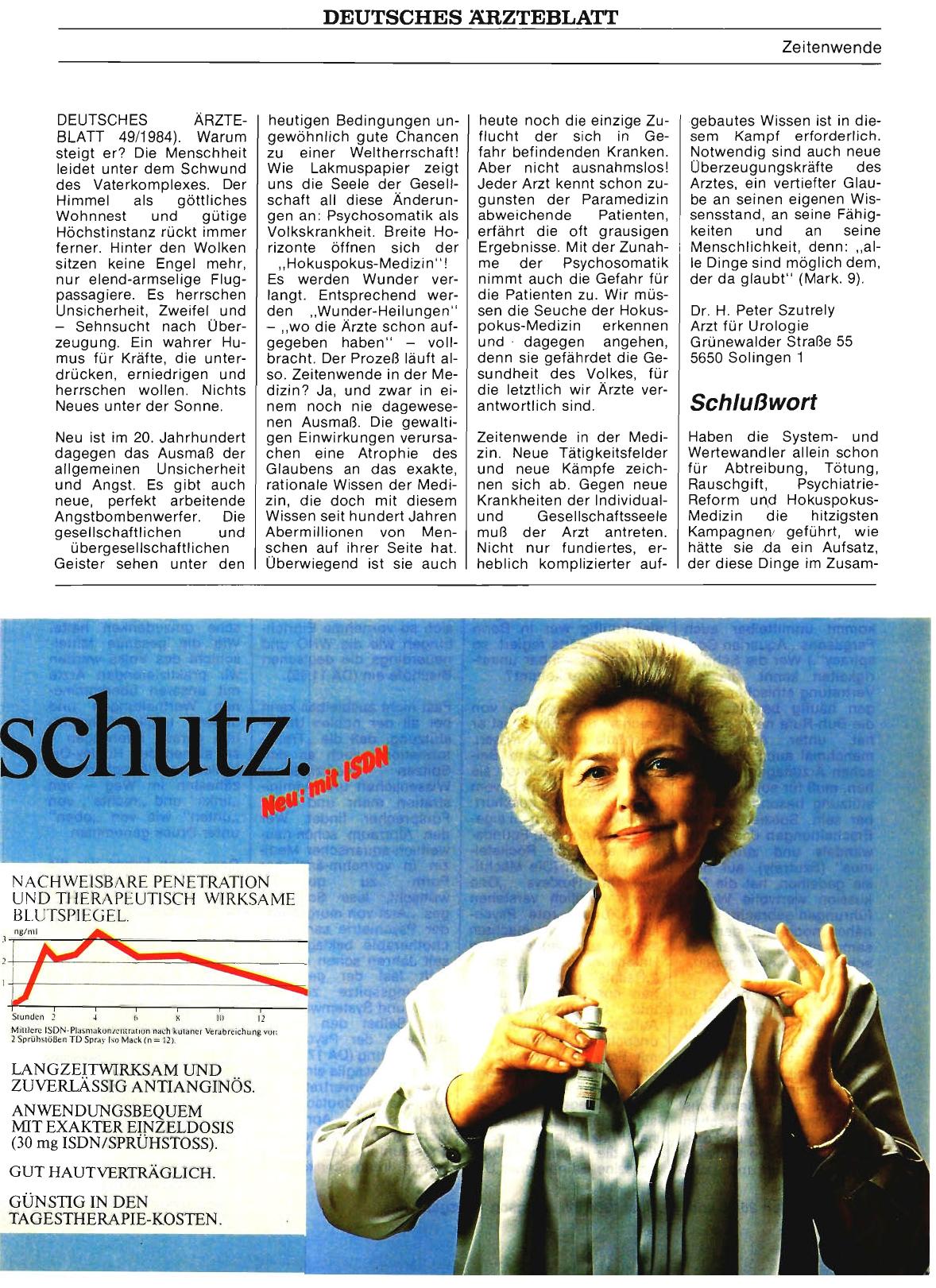 Vorschauseite 1: Zeitenwende in der Medizin (V): Schlußwort