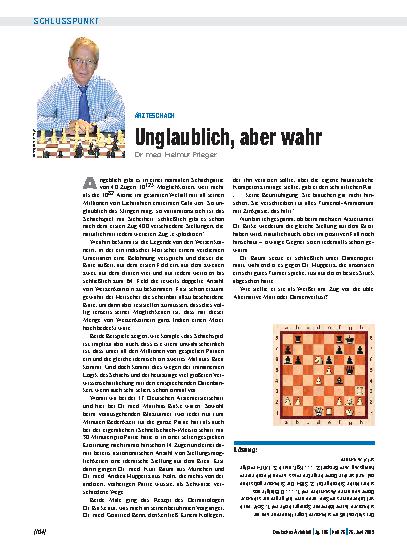 Vorschauseite 1: Ärzteschach: Unglaublich, aber wahr