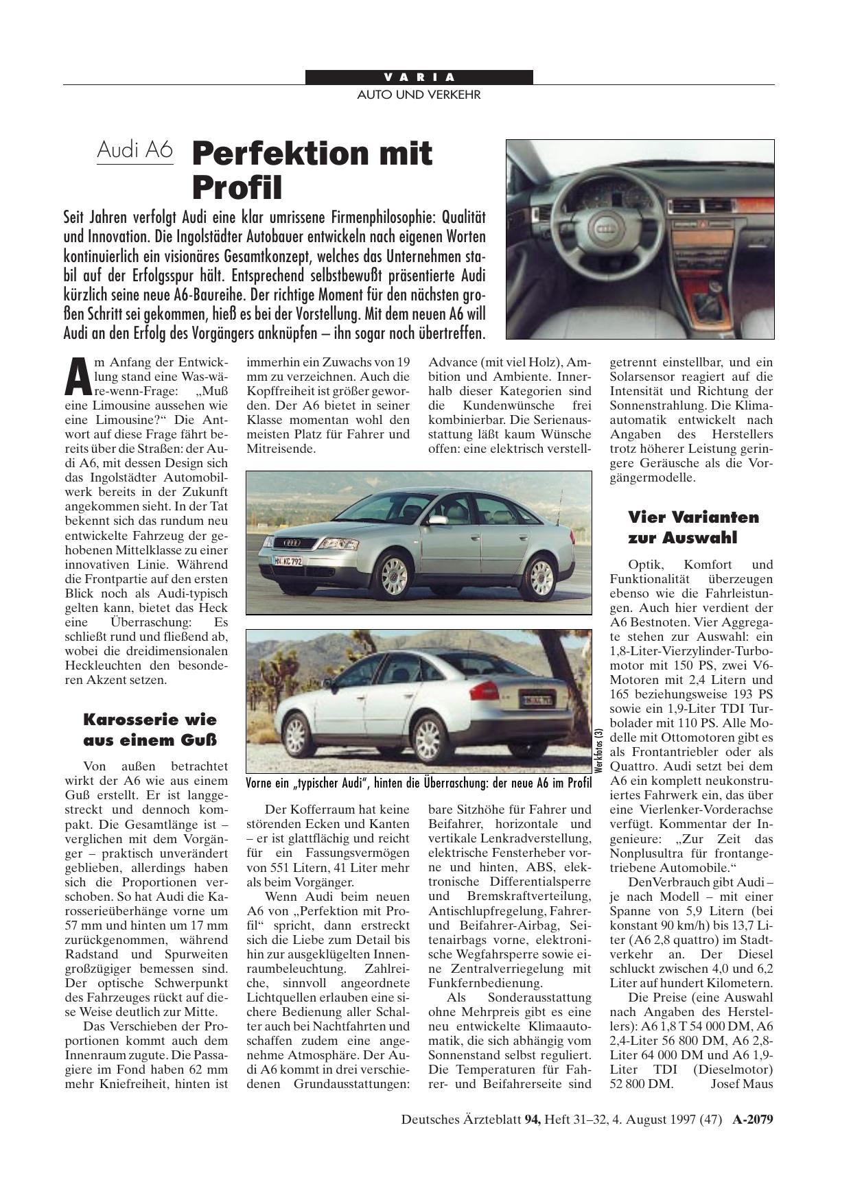 Vorschauseite 1: Audi A6: Perfektion mit Profil