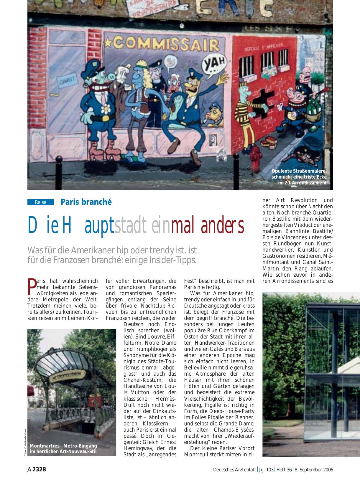 Vorschauseite 1: Paris branché: Die Hauptstadt einmal anders