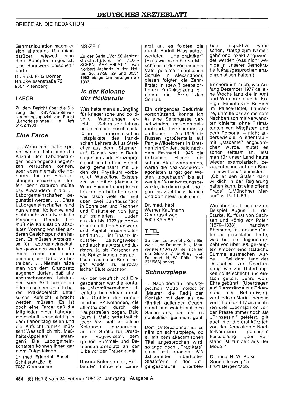 Vorschauseite 1: NS-ZEIT: In der Kolonne der Heilberufe