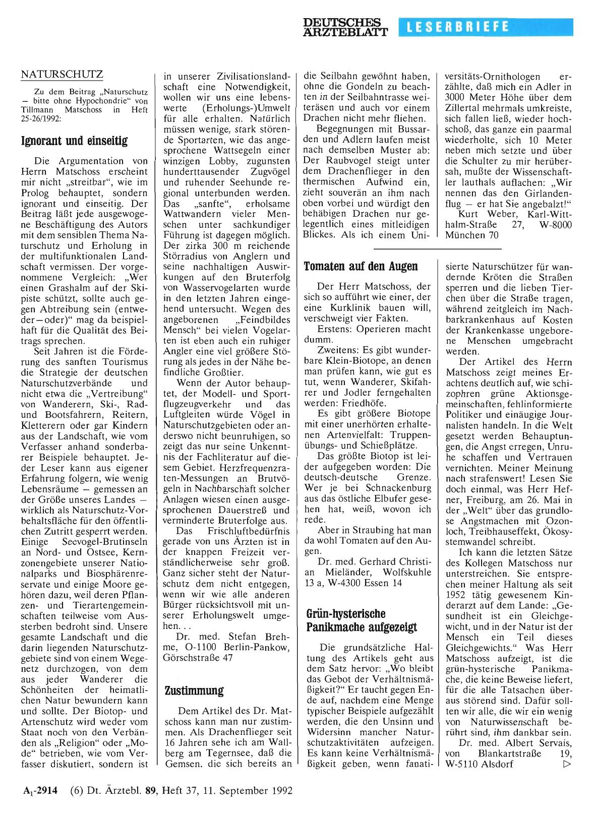 Vorschauseite 1: NATURSCHUTZ: Zustimmung