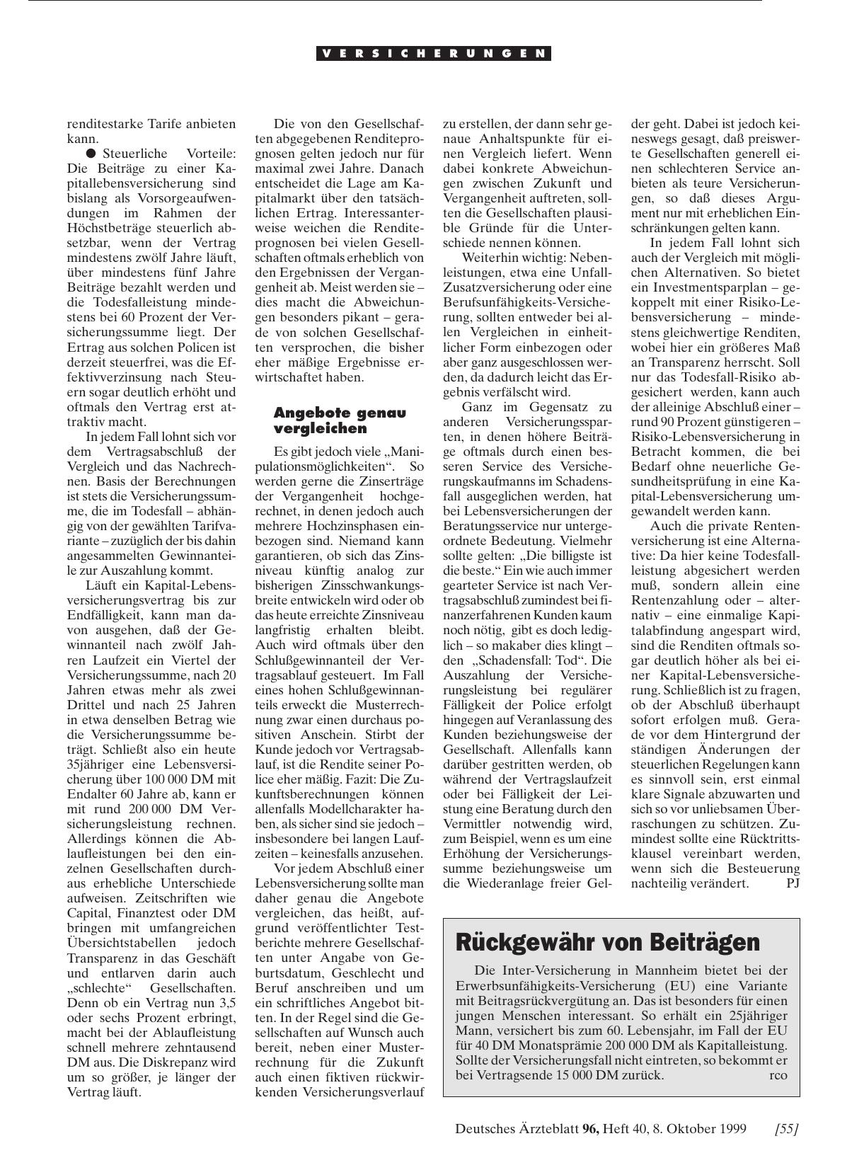 Vorschauseite 1: Rückgewähr von Beiträgen