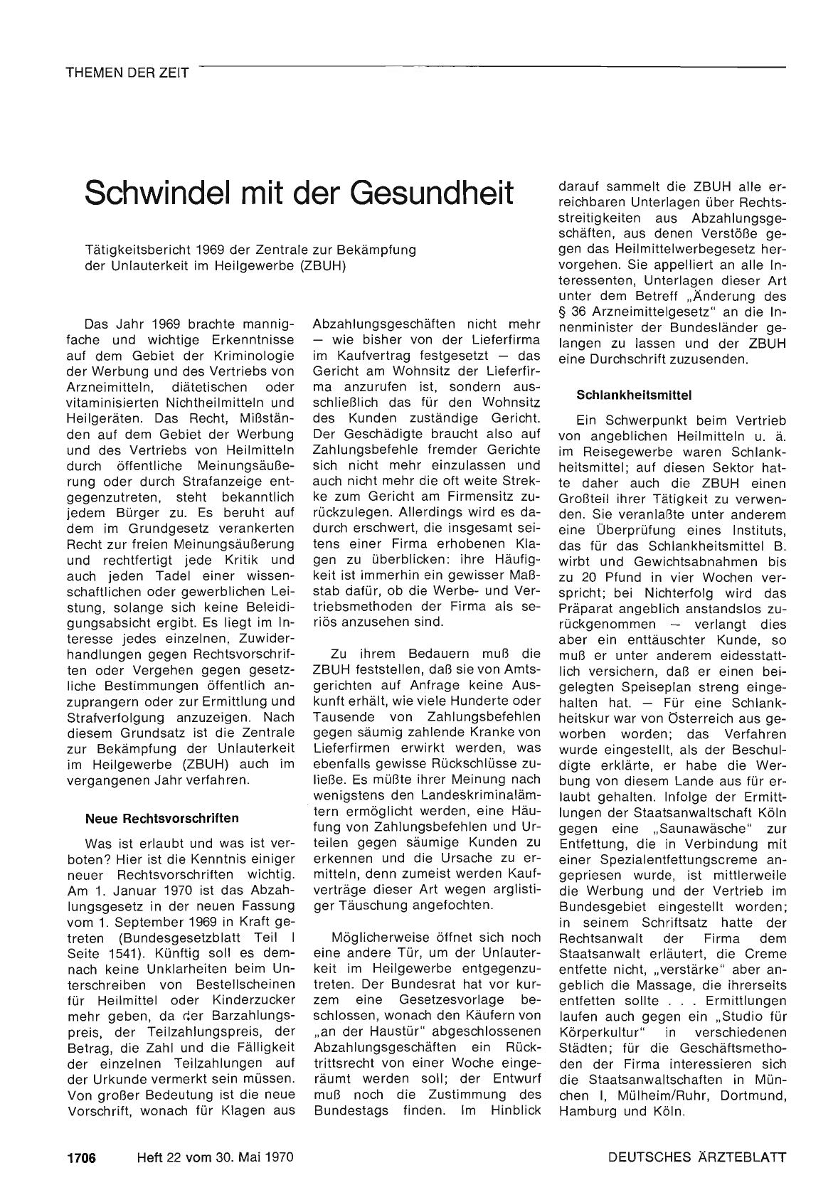 Vorschauseite 1: Schwindel mit der Gesundheit